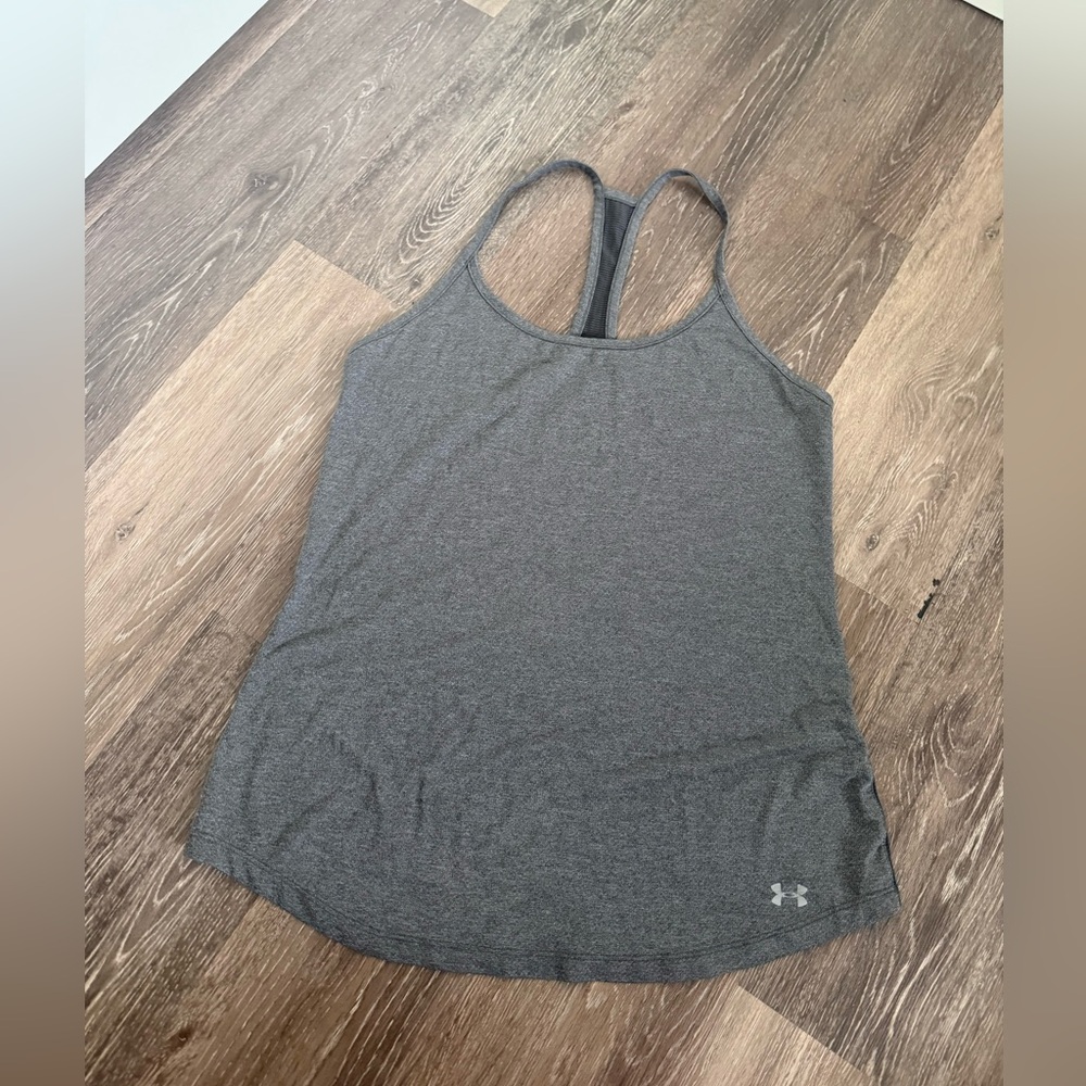 Under Armour Heather Gray Racerback Workout Tank